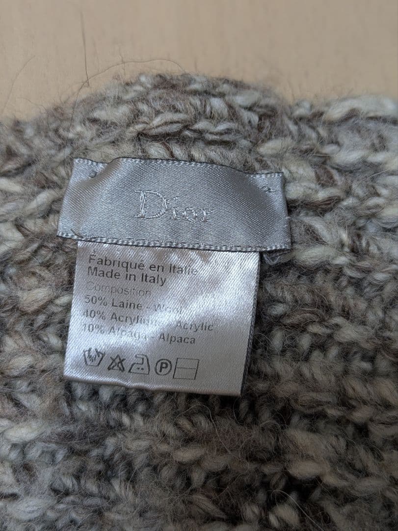 Diorロングニットフリンジマフラー