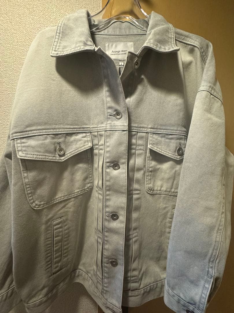 アルページュストーリー　BIG Gジャン　ライトグレー　Mサイズ　新品タグ付き