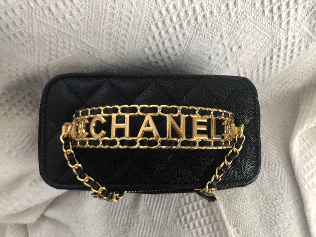 CHANEL ノベルティ チェーン付き マトラッセ ハンドバッグ ミニバッグ