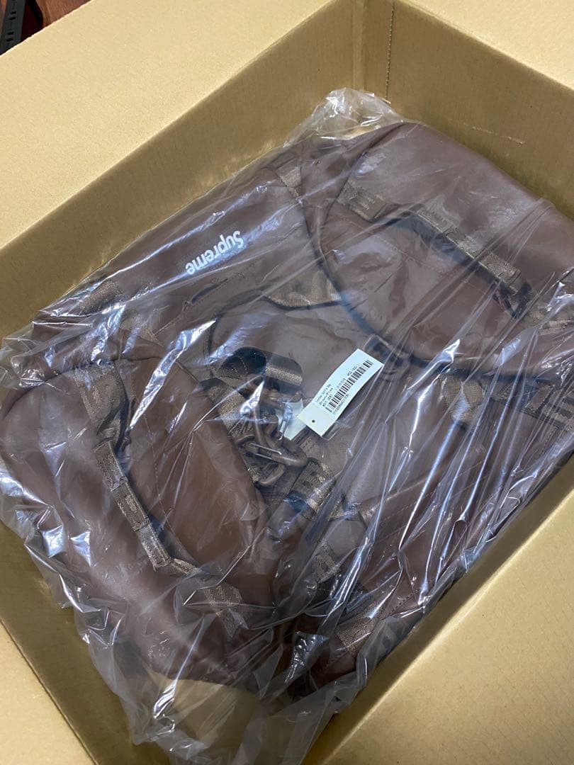 バッグ Supreme Leather Duffle Bag Brown 24FW