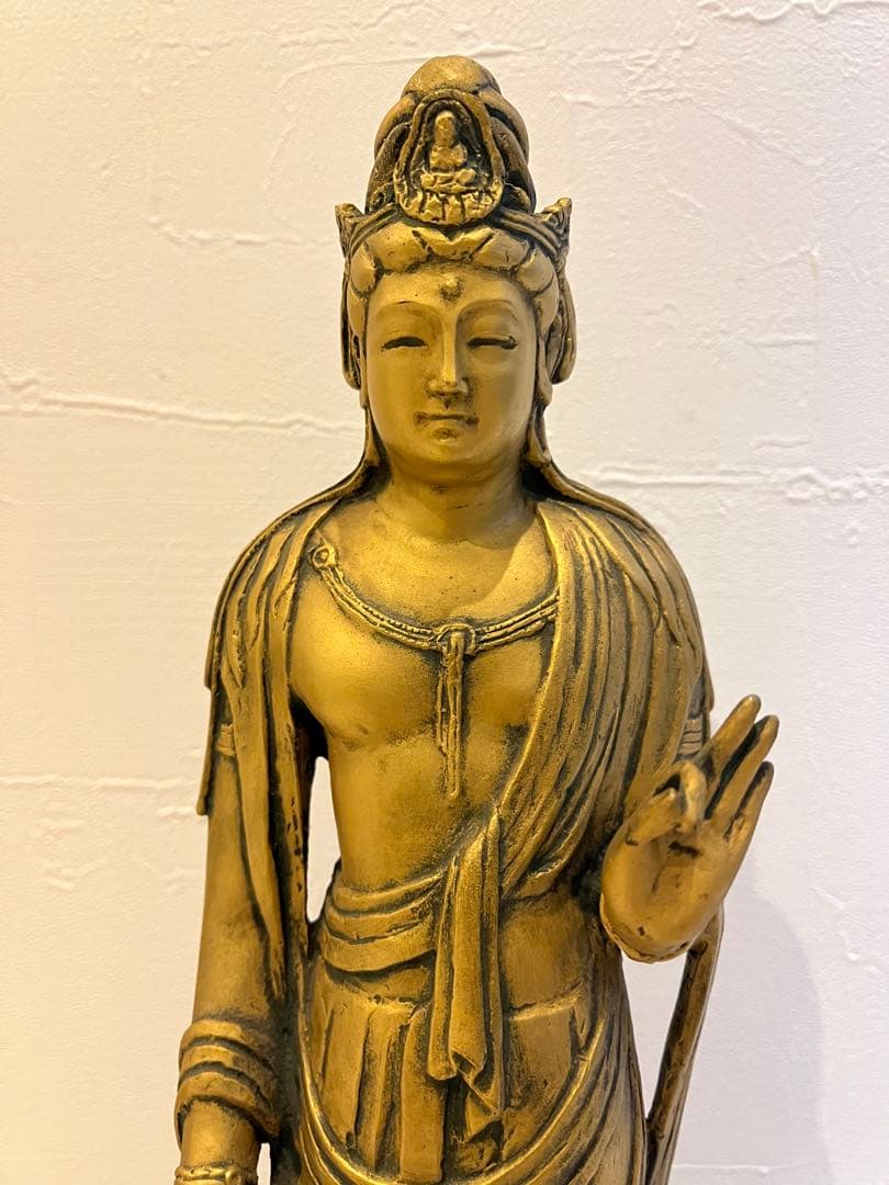 北村西望 聖観世音菩薩像 ブロンズ像 銅製置物 オブジェ