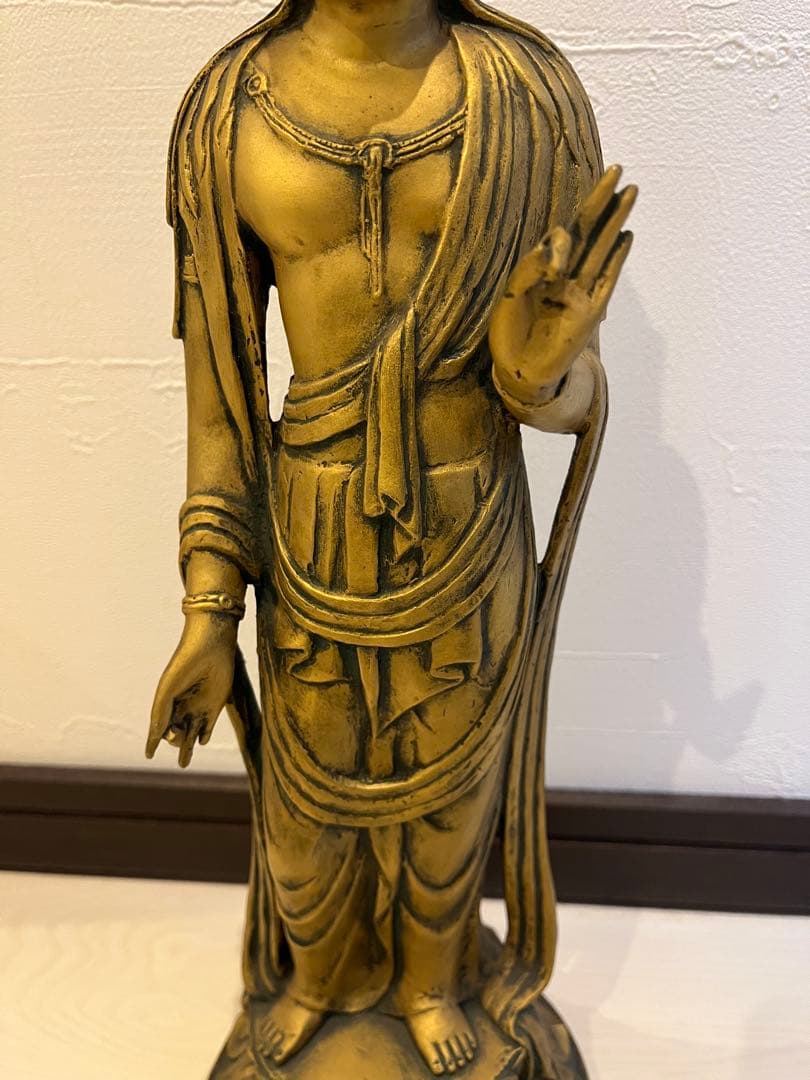 北村西望 聖観世音菩薩像 ブロンズ像 銅製置物 オブジェ