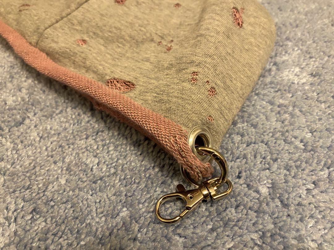 isecai Whimgy Beanie ピンク×グレー ネームタグなし