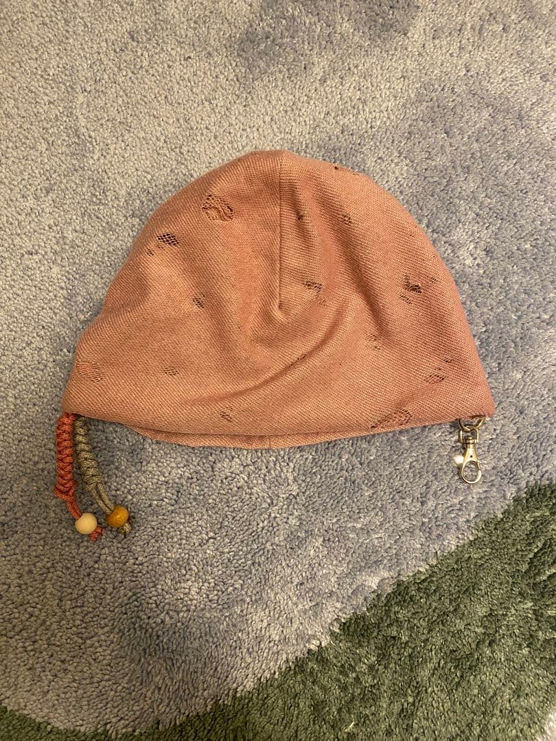 isecai Whimgy Beanie ピンク×グレー ネームタグなし