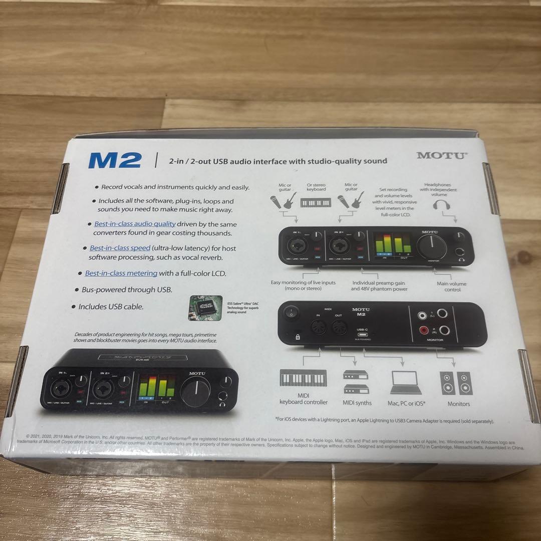 motu m2 オーディオインターフェイス