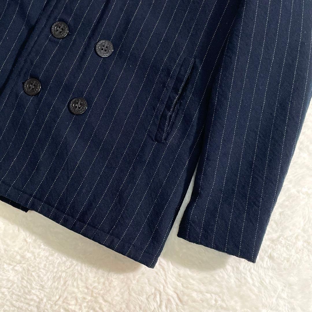 ショット×タケオキクチ　ピーコート　740N　ピンストライプ　米国製　サイズ４０