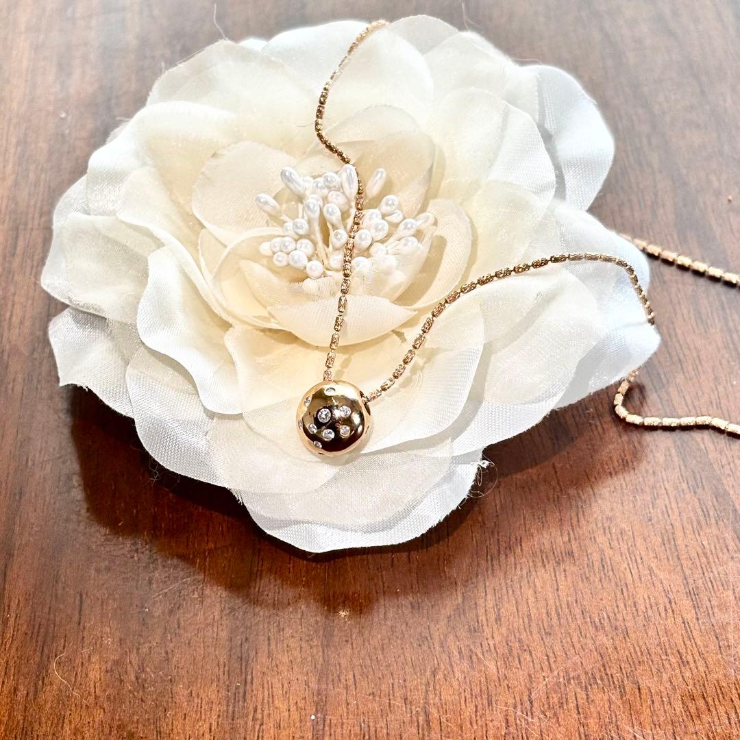 K18pg ダイヤモンドネックレス