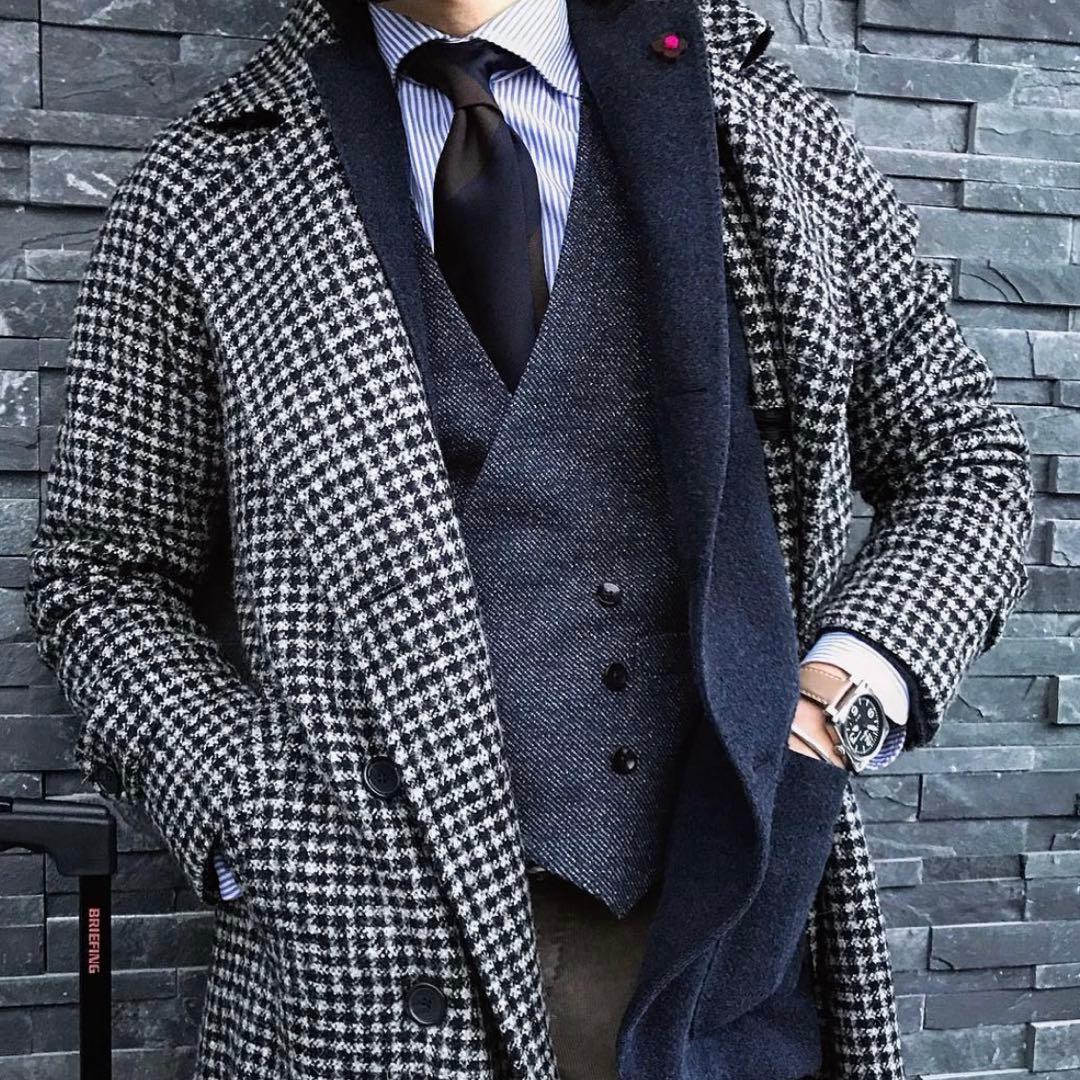 【美品】やまにー様　TAGLIATORE コート ダブル 千鳥格子 44