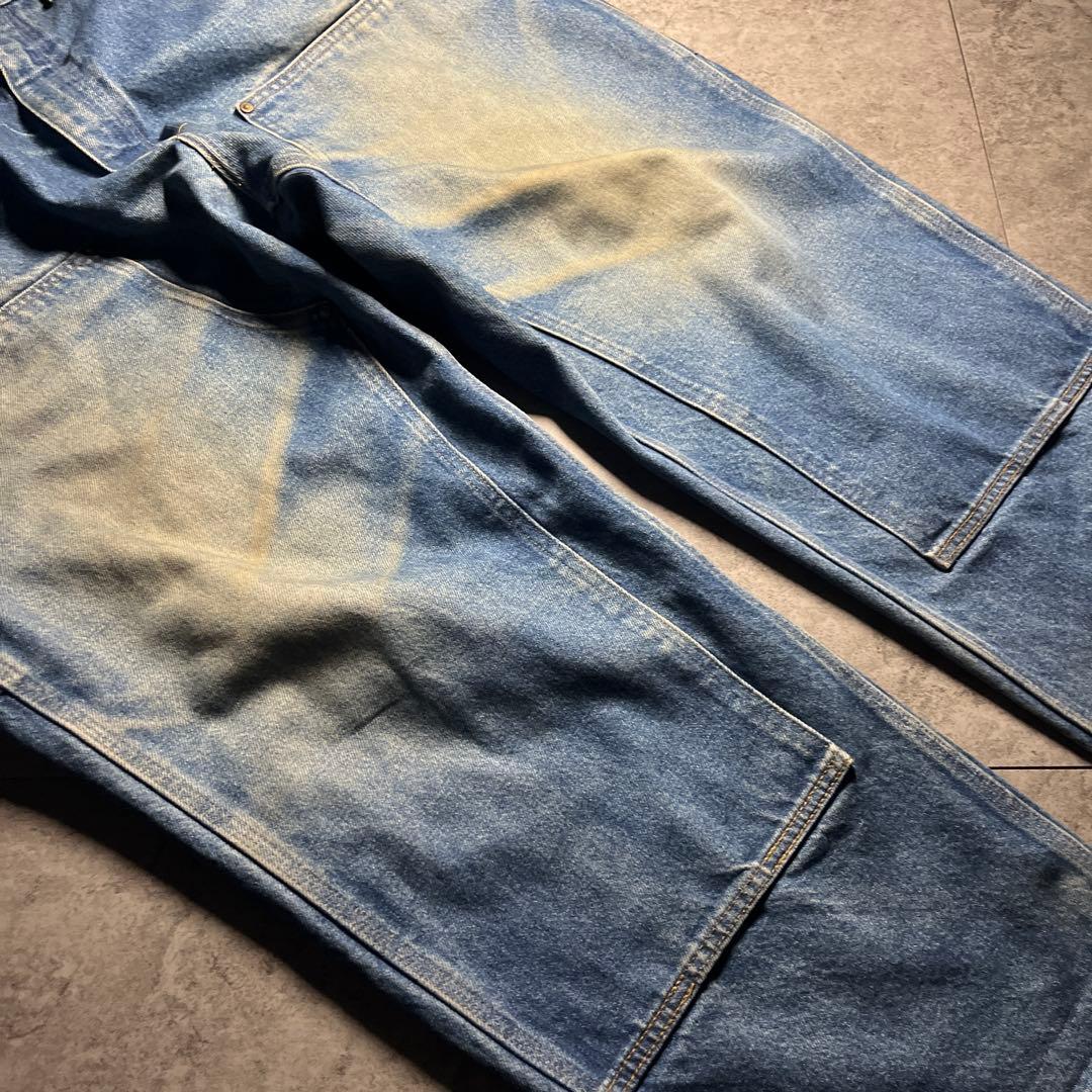 希少 鬼フェード carhartt ダブルニー デニムパンツ w40 送料無料