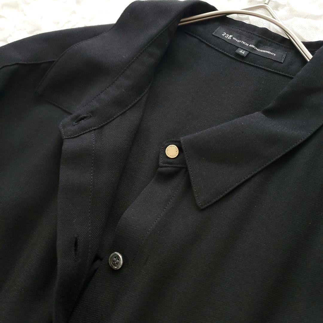 23区【44】ウール混シアービエラワンピース シャツワンピース プリーツ 訳あり