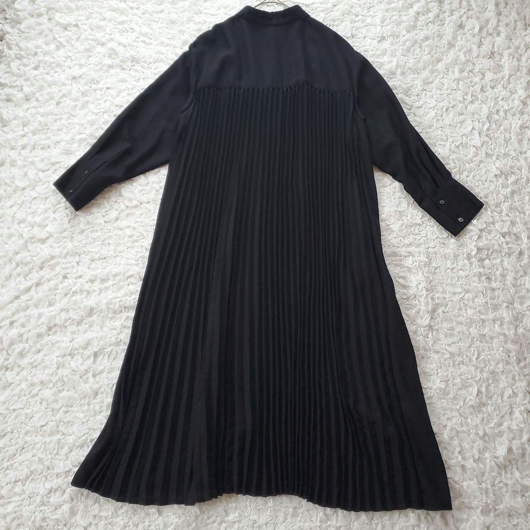 23区【44】ウール混シアービエラワンピース シャツワンピース プリーツ 訳あり