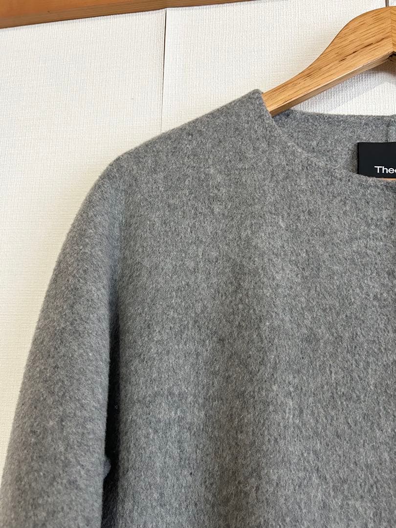 theory ノーカラーコート　グレー