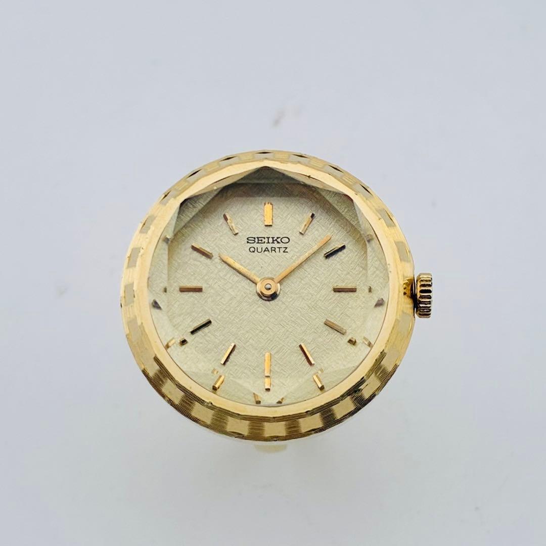 【電池交換済】SEIKO　腕時計　リングウォッチ　ゴールド　指輪型　クォーツ