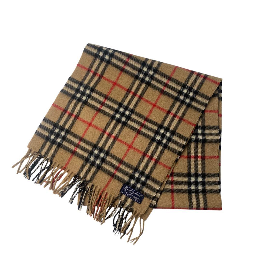 バーバリー Burberry ノバチェック柄 マフラー カシミヤ