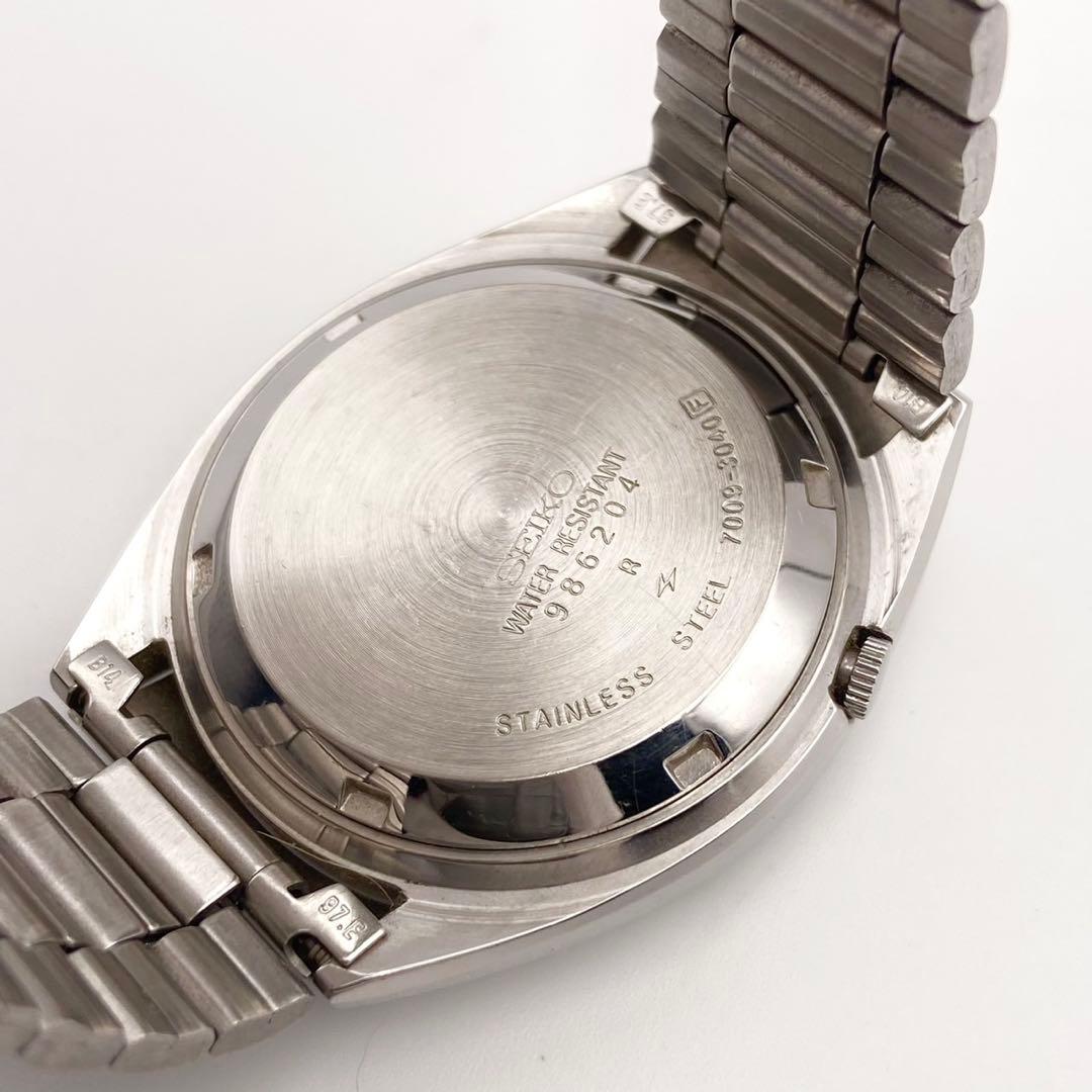 【稼働】SEIKO5 自動巻き 腕時計 デイデイト 美品 メンズ シルバー