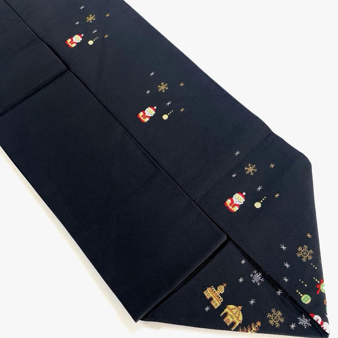 専用帯4735 ●大光株式会社謹製 名古屋仕立て 名古屋帯サンタクロース雪だるま