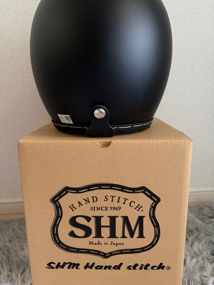SHM ハンドステッチ　Lot106 ヘルメット ブラックレザー　シールド