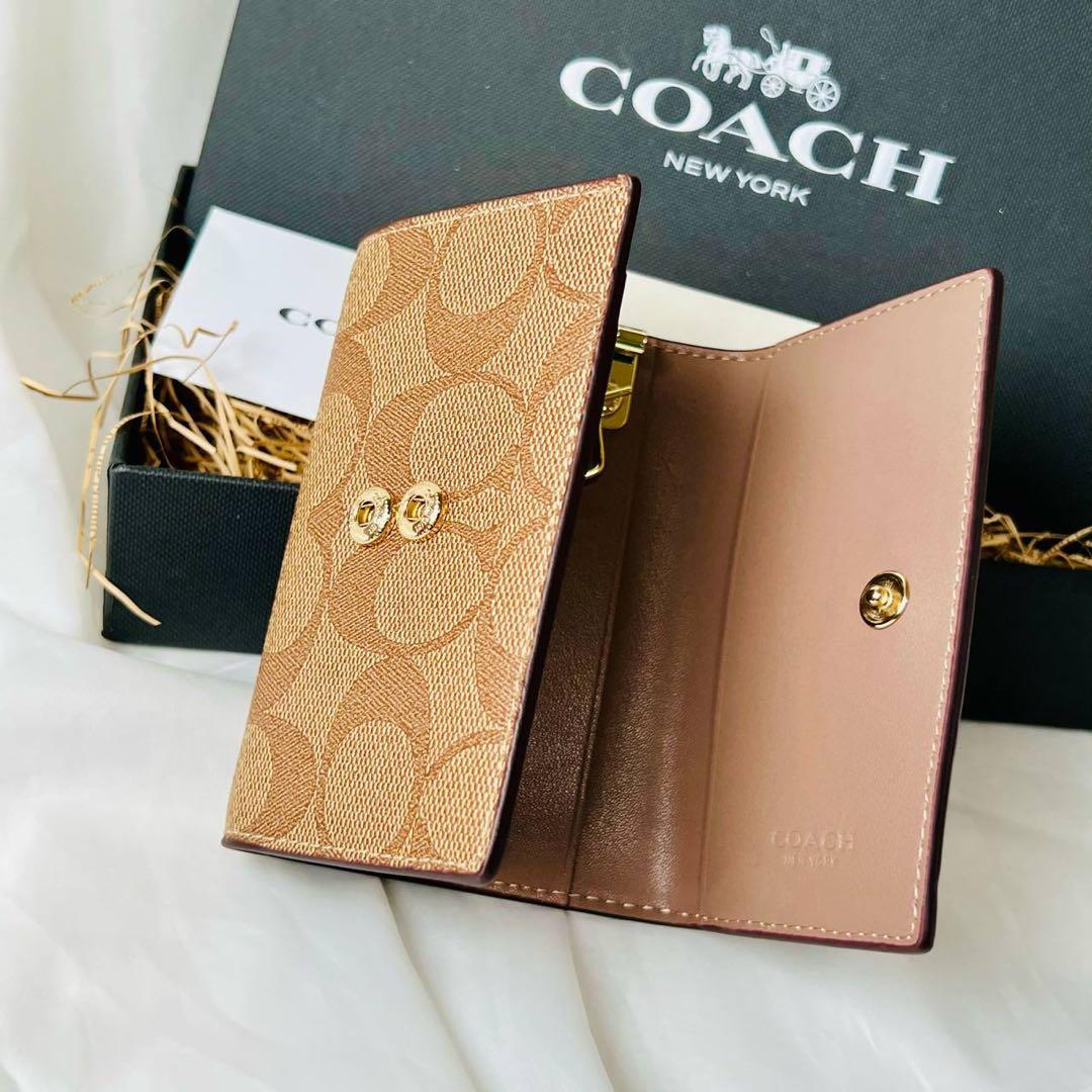 COACH コーチ キーケース シグネチャー ブラウン ゴールド金具 正規品