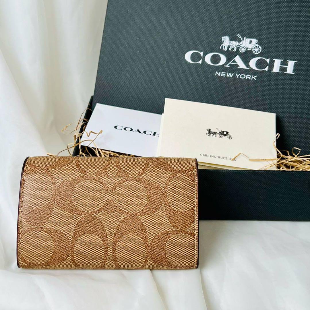 COACH コーチ キーケース シグネチャー ブラウン ゴールド金具 正規品