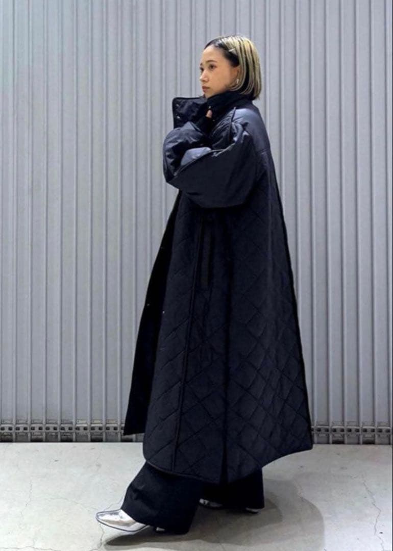 美品！ADAM ET ROPE アダムエロペ スタンドネックキルティングコート