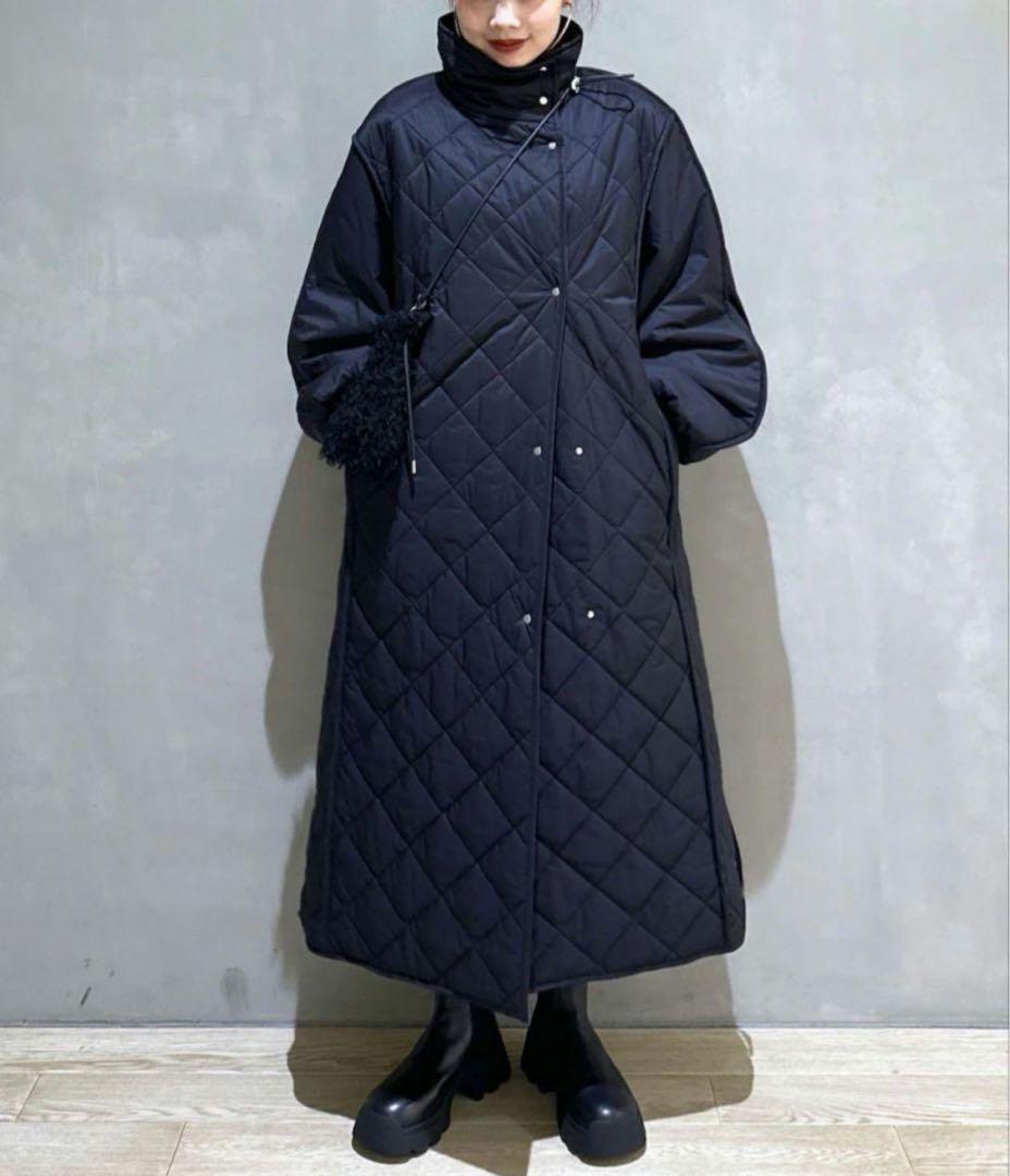 美品！ADAM ET ROPE アダムエロペ スタンドネックキルティングコート