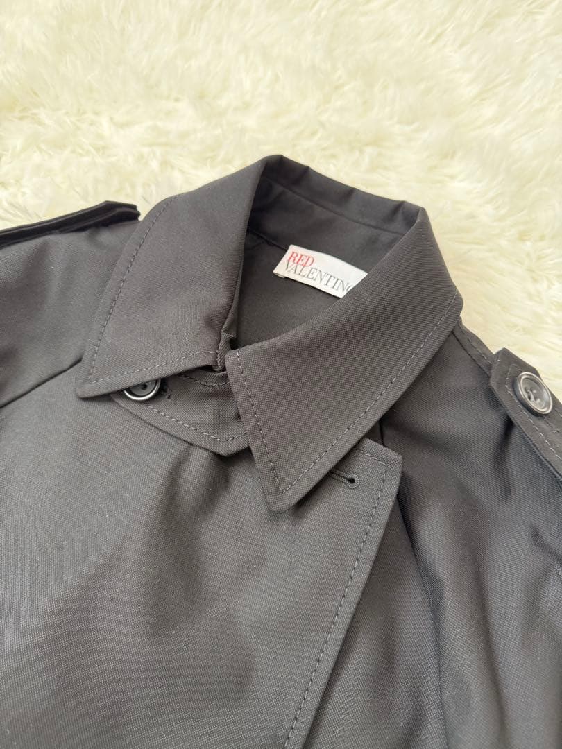 美品　red valentino トレンチコート　ベルト付き　裾フリル　イタリア