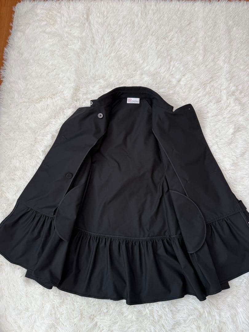美品　red valentino トレンチコート　ベルト付き　裾フリル　イタリア
