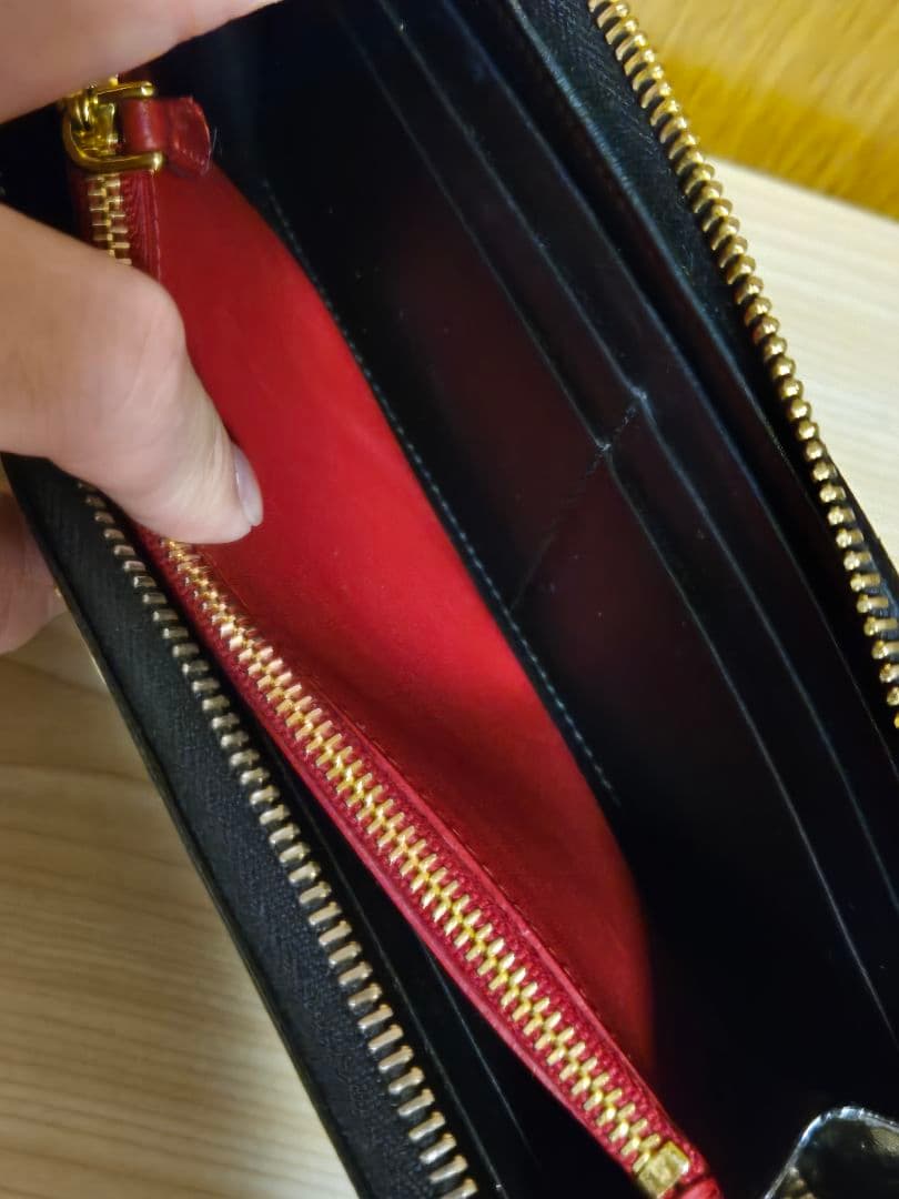 正規品 PRADA プラダ サフィアーノ L字 ファスナー 長財布