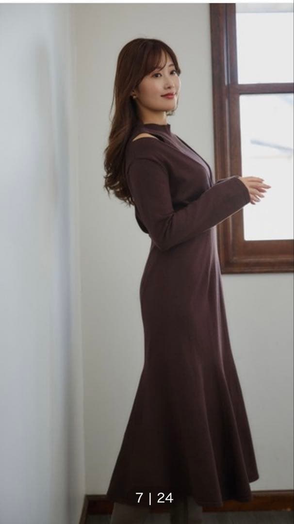 ワンピース herlipto Cache-Coeur Layered Knit Dress