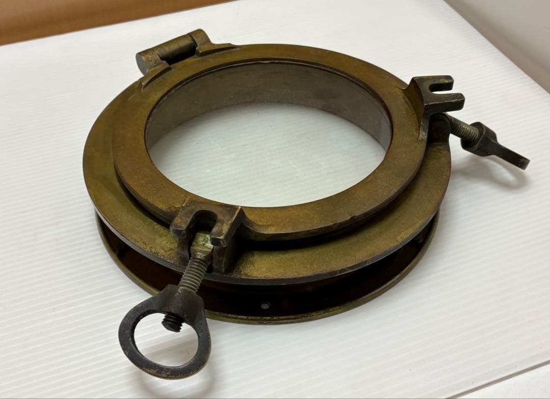 真鍮開閉丸窓 船舶　丸窓 現状出品 詳細不明　ジャンク品