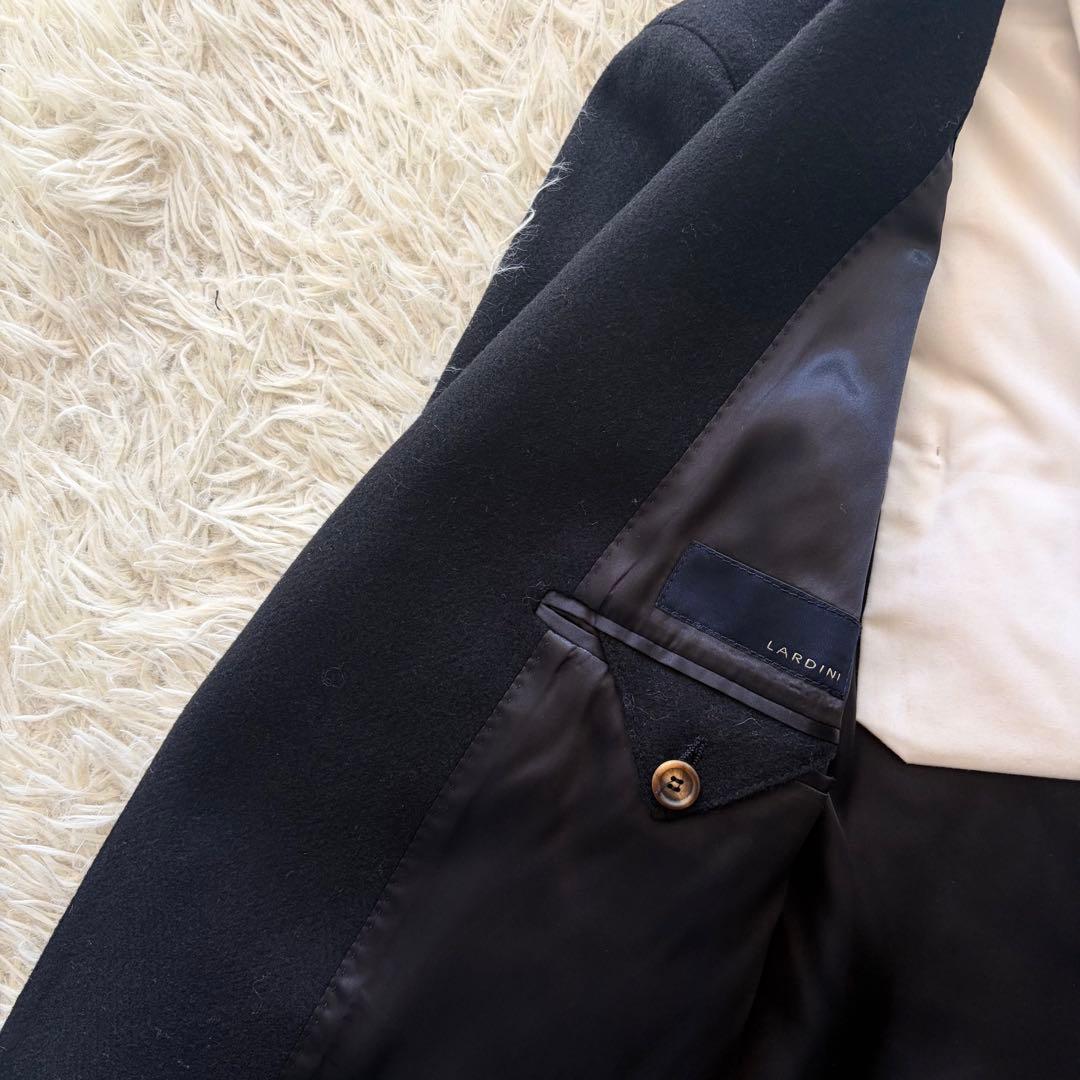 <美品>LARDINI ネイビー ウール チェスターコート サイズ46