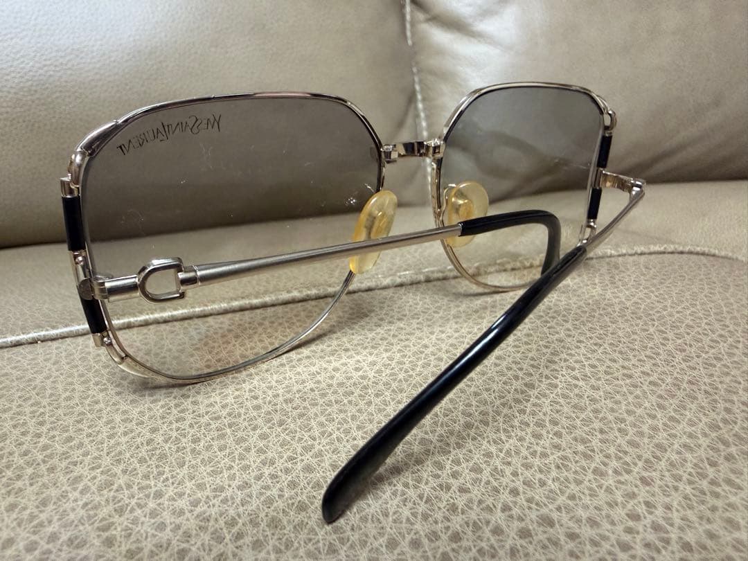 YSL イブサンローラン シルバー キャットアイ サングラス ビンテージ