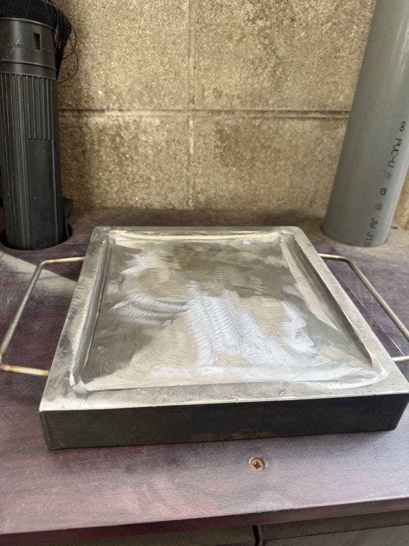 フライパン　アウトドア　一点物　鉄削り出し品　超レア　極厚　鉄板　極厚鉄板