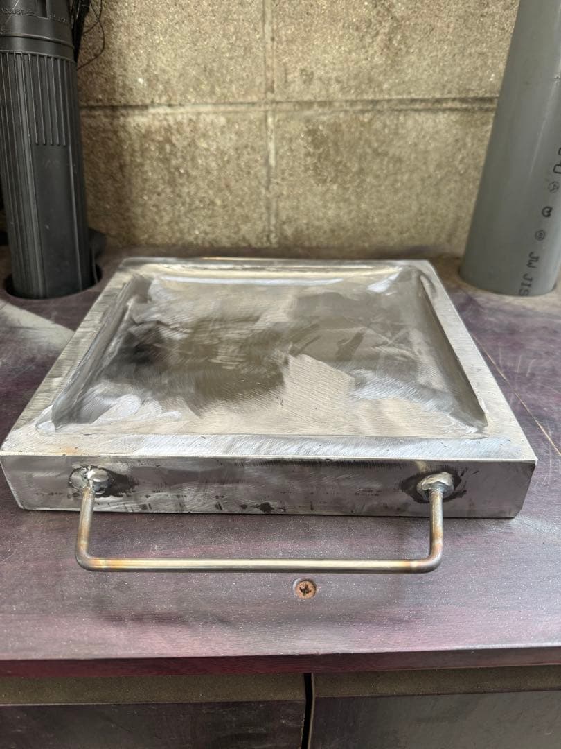 フライパン　アウトドア　一点物　鉄削り出し品　超レア　極厚　鉄板　極厚鉄板