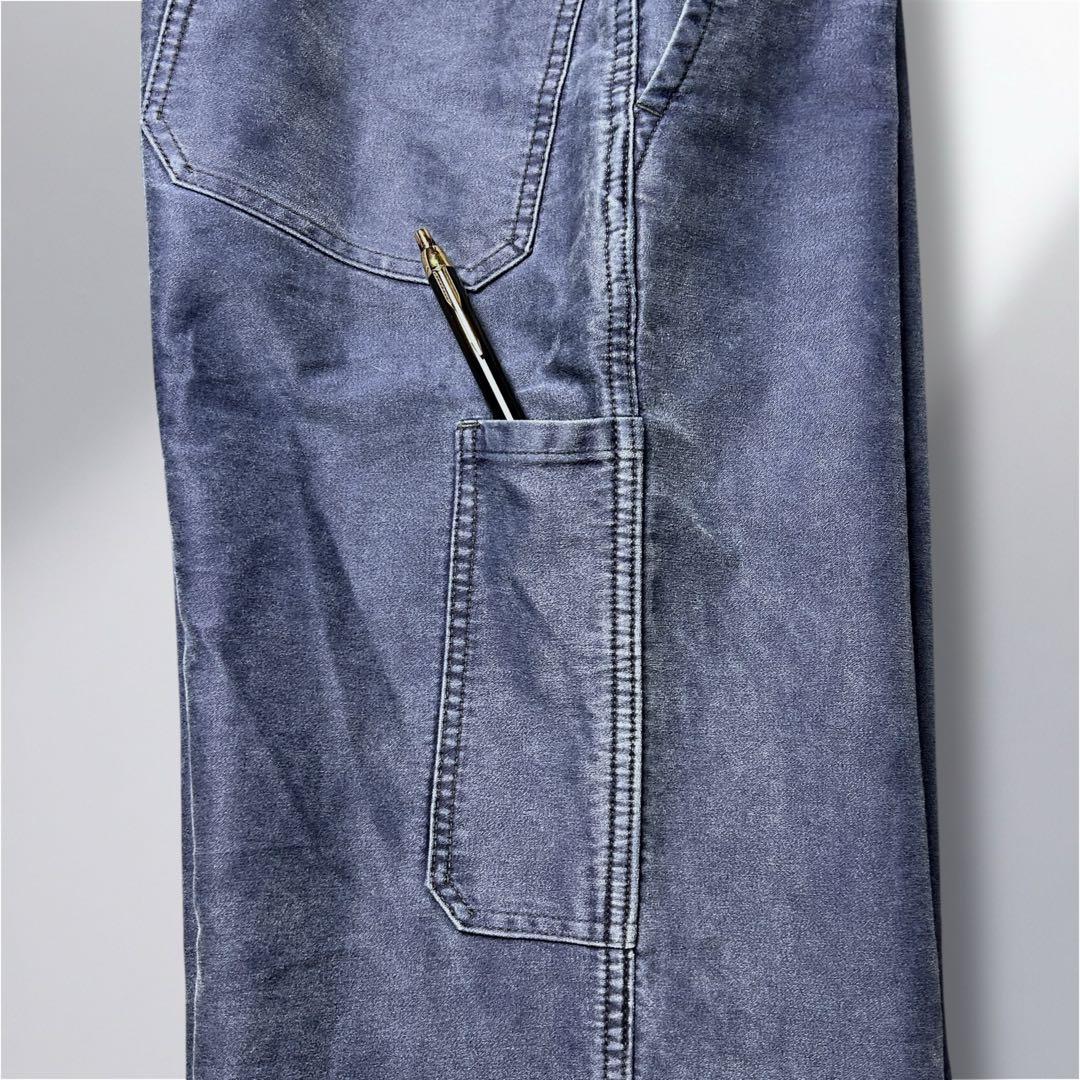 DANTON モールスキン ワークパンツ フランス製　38 ナス紺　経年変化