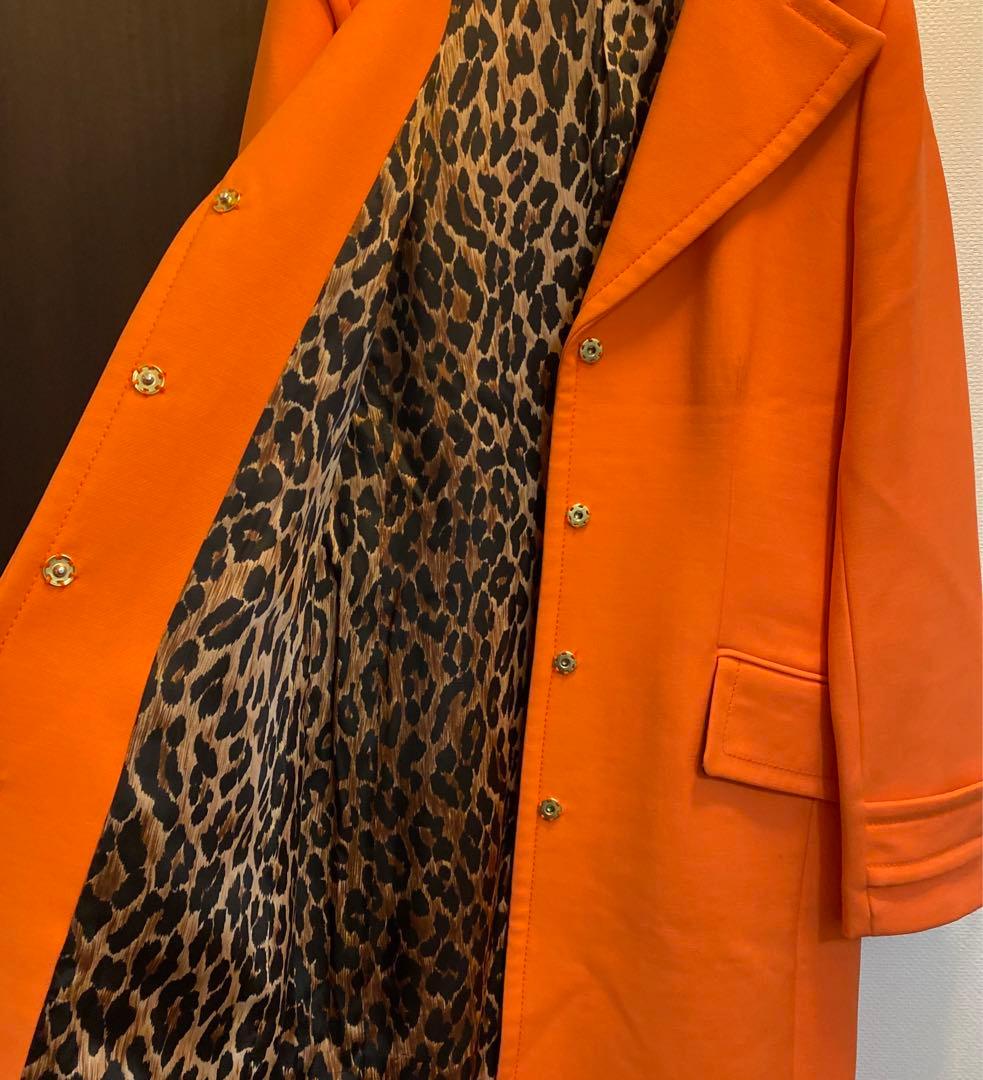 ドルチェ&ガッバーナ コート オレンジ ヒョウ柄