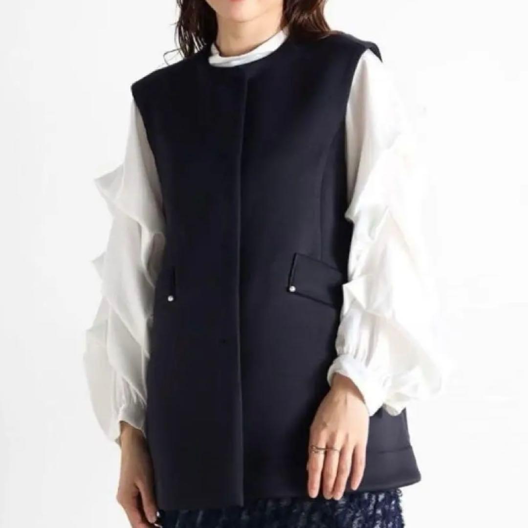 【新品タグ付き】　【SONO ソーノ】定価26400円　マシュマロチュニックジレ