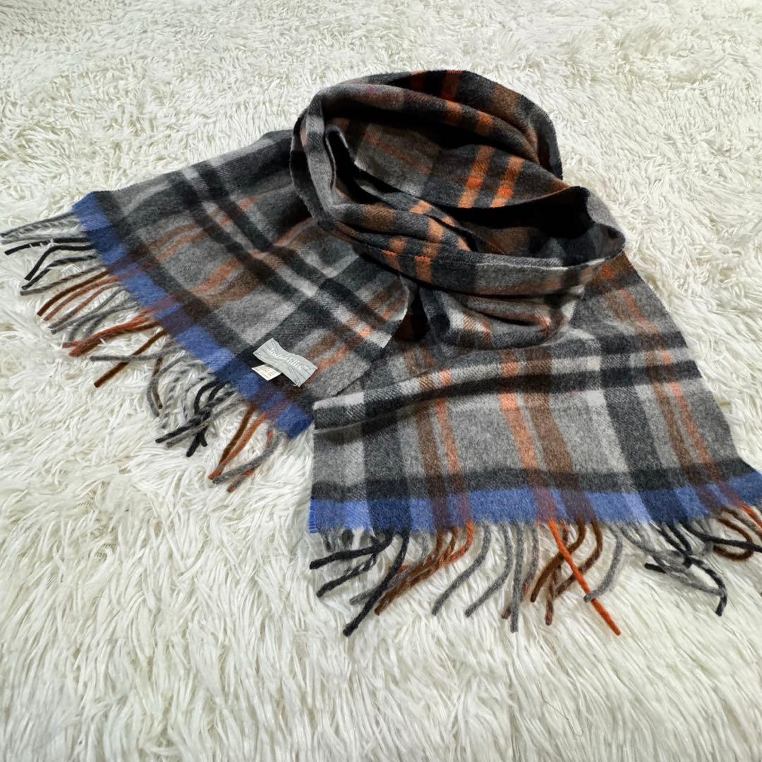 美品✨ジョシュアエリス カシミヤ100% マフラー チェック柄 英国製