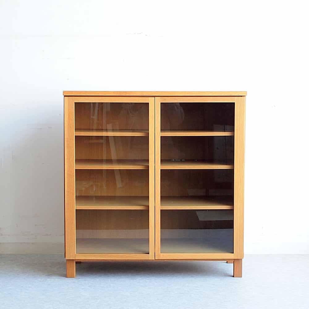 無印良品/MUJI オーク材 ガラスキャビネット ZR24425
