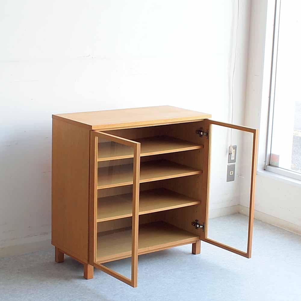 無印良品/MUJI オーク材 ガラスキャビネット ZR24425