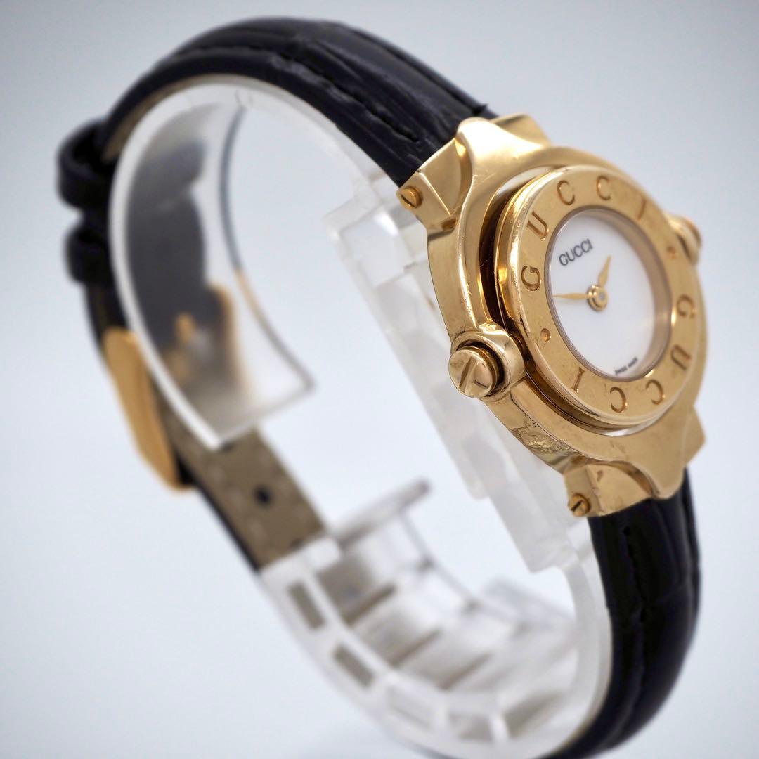 100 稼働 GUCCI 時計　新品ベルト リバーシブル レディース　6600L