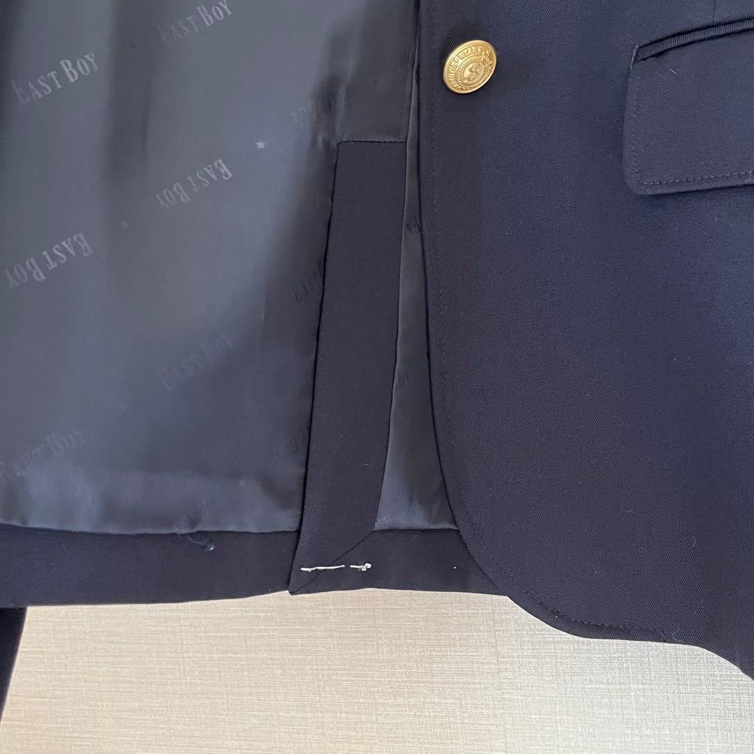 EASTBOY 紺ブレ ジャケット9号 チェックスカート11号　リボン　セット