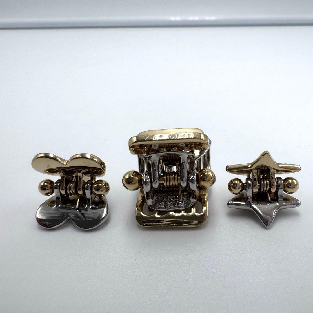 新品同様☆MIU MIU ミュウミュウ ヘアクリップ ハート スター 3点セット