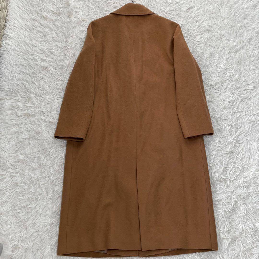 美品 23区 チェスターコート カシミヤ混 キャメル 36 S相当