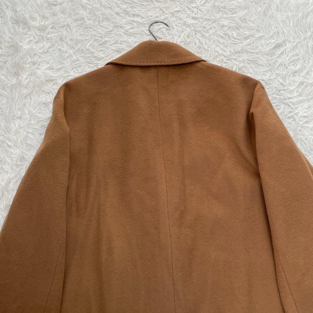 美品 23区 チェスターコート カシミヤ混 キャメル 36 S相当