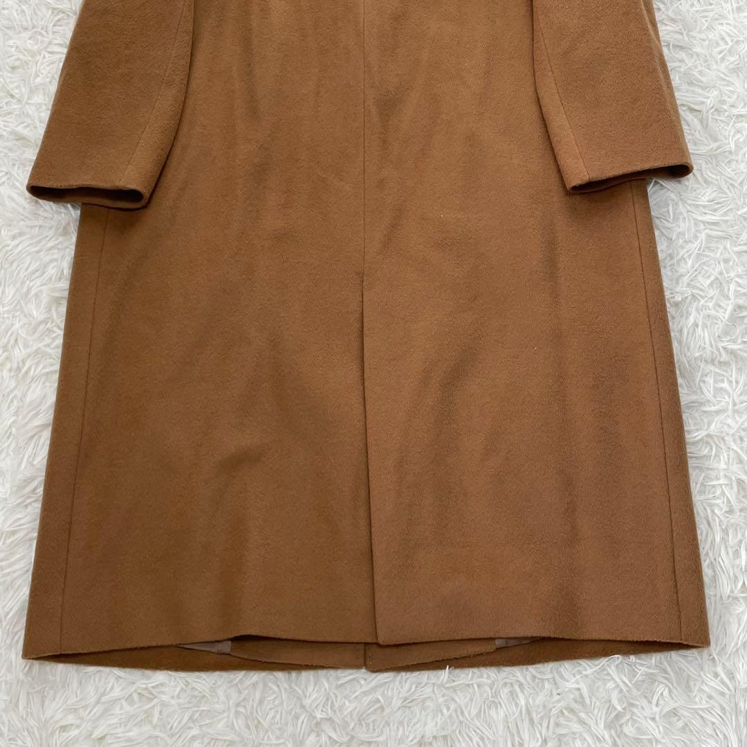 美品 23区 チェスターコート カシミヤ混 キャメル 36 S相当