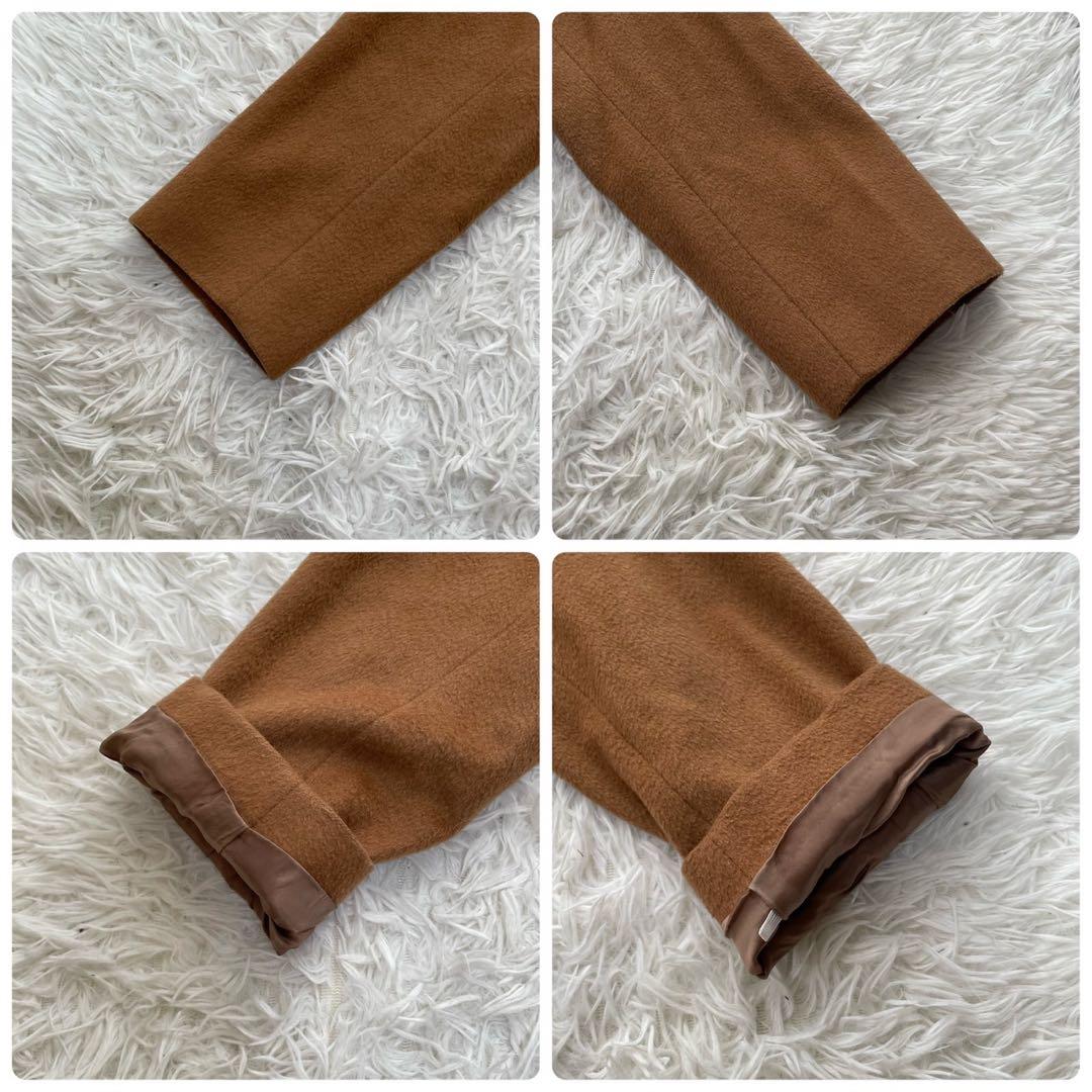 美品 23区 チェスターコート カシミヤ混 キャメル 36 S相当