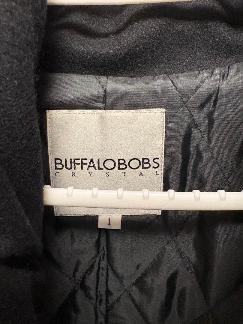 BUFFALOBOBS 黒色 ダブルブレスト クロワッサンピーコート サイズ1