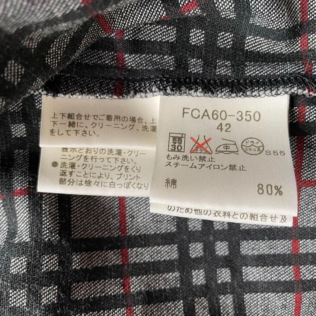 バーバリー　ストレッチデニムウエスタンジャケット　チェック　42 大きいサイズ