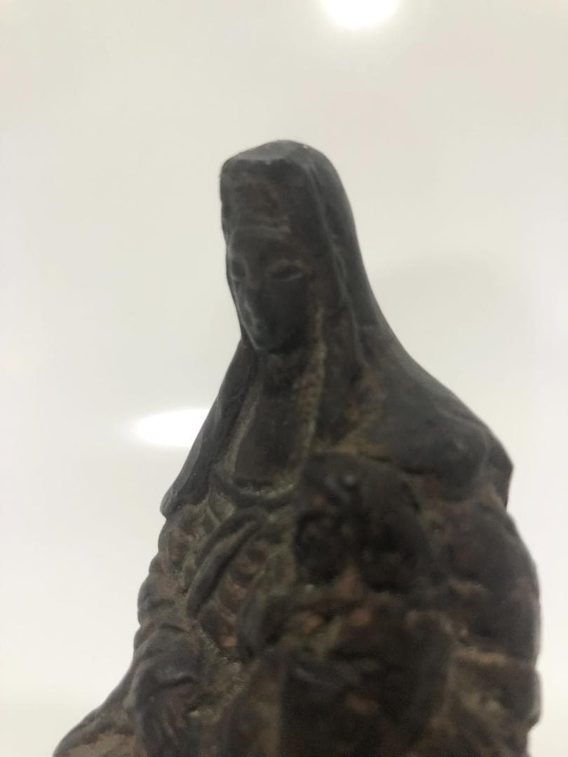 隠れキリシタン 観音置物 木彫風 仏像